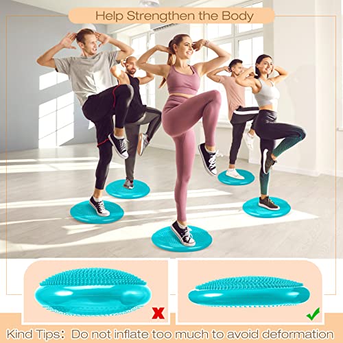 Image of Amylove 6 Pcs Wiggle Seat Inflated Wobble Cushion for Sensory Kid 13 Inch Balance Disc Kids Flexible Seating Exercise Sensory Pad Chair Cushion for Classroom Office School(Lake Blue)