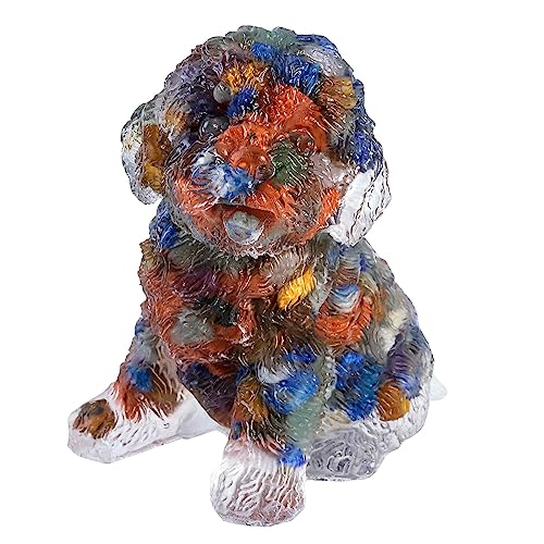 Chien caniche en résine colorée : sublimez votre salon et bureau