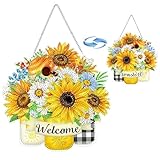 ARTopet DIY ダイヤモンド ペンダント オーナメント ひまわり ブーケ ダイヤモンド アート 絵画 吊り下げ 両面 パターン 片面 ダイヤモンド ホーム ガーデン 壁 ドア 装飾