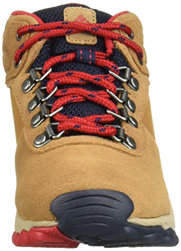 Columbia unisex child Youth Newton Ridgeâ„¢ Suede Hiking Boot, Elk, Mountain Red, 7 Big Kid US