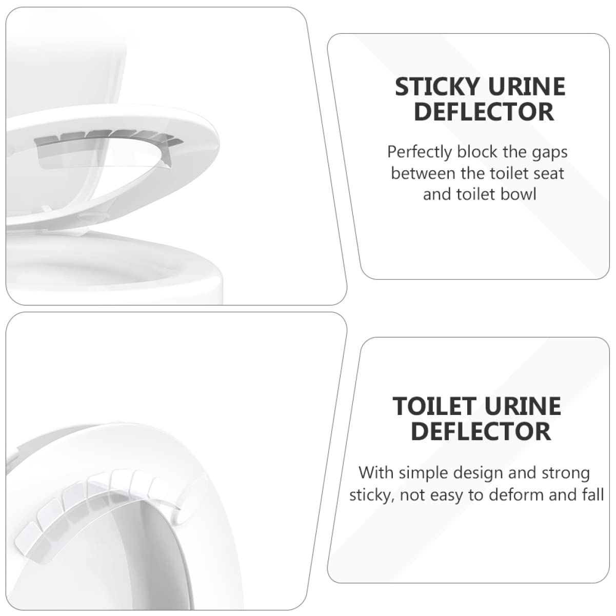 Toilet Seat Urine Deflector, 1Pc Toilet Bowl Pee Splash Guard Toilet Seat Splash