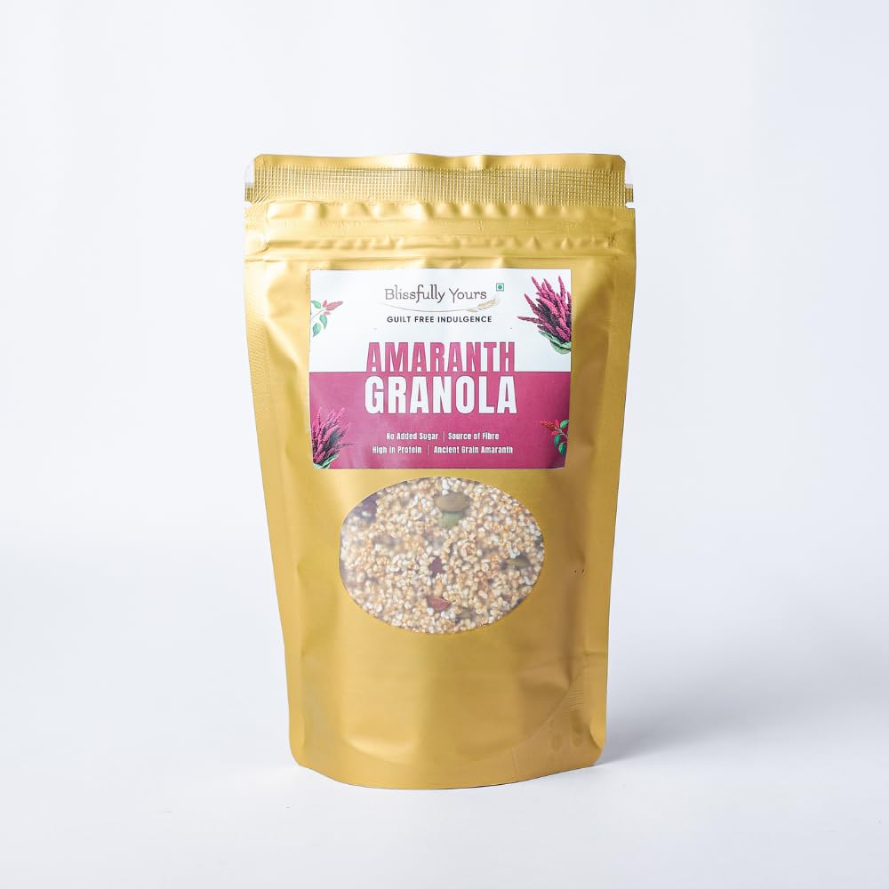 Blissfully Yours Amaranth Granola (250g) | Gluten-Free Rajgira Breakfast Cereal | High Protein & Fiber | No Refined Sugar, No Preservatives | Healthy Morning Muesli Breakfast-image-23