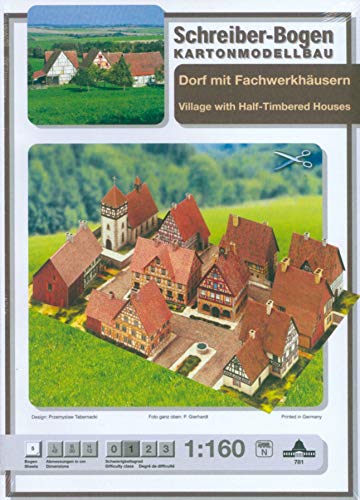 Schreiber-Bogen Card Model making, Village with half-timbered houses