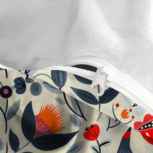 Housse de couette fleurs 3D microfibre respirante contre la transpiration de nuit