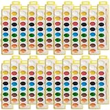 THE TWIDDLERS - 25 Aquarellfarben-Palettensets, einzelne Etuis mit Holzpinsel und 8 leuchtenden Farben, nur Wasser hinzufügen, abwaschbar - Partytütenfüller für Kinder, Geschenke fürs Klassenzimmer