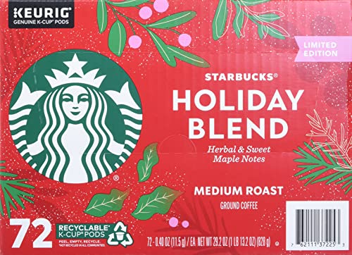 Image of Starbucks Holiday Blend Medium Roast Coffee 72 / 0.40 Oz Net Wt 29.2 Oz,, ()