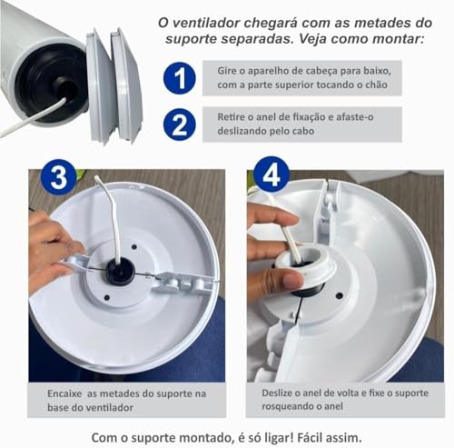 Ventilador de Torre 3 Velocidades - Circulador de Ar - Silencioso, Compacto, Design Moderno - 220V