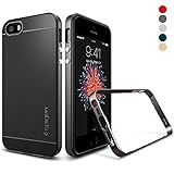 Spigen Neo Hybrid iPhone SE Case with Flexible Inner Protection and Reinforced Hard Bumper Frame for iPhone SE 2016 - Gunmetal