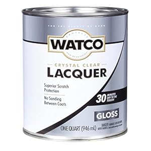 Watco 63041 Lacquer Clear Wood Finish, Quart, Clear Gloss