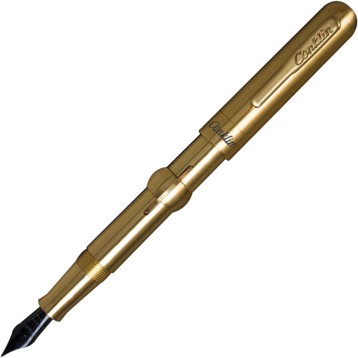 ConklinMark Twain Crescent Brass LTD ED (1898) Fountain Pen - Extra Fine Nib