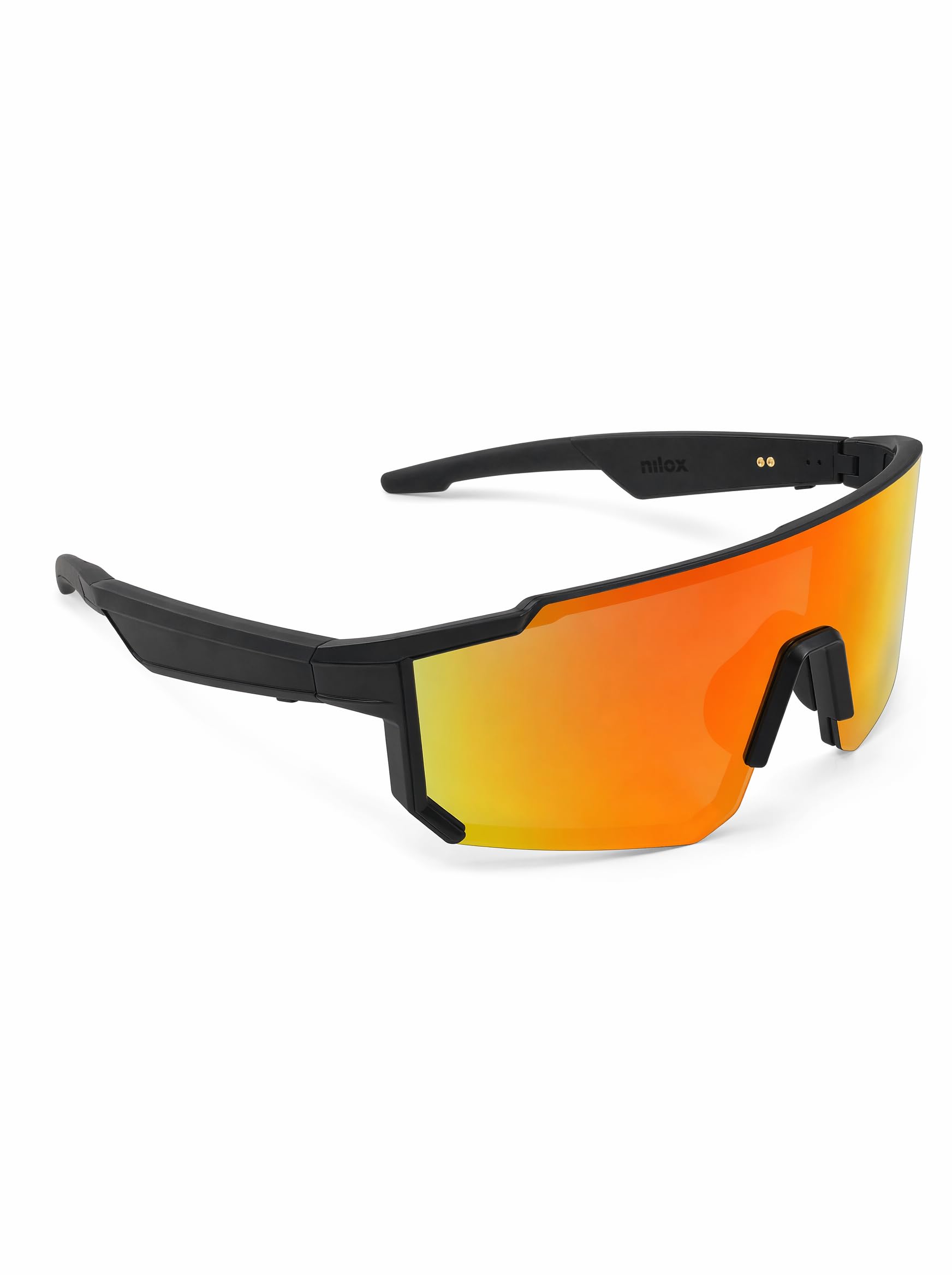 Gafas Deportivas Inteligentes Nilox Glen con Audio Open-Ear, Altavoces Integrados, Control por Voz Siri y Google, Lentes con Filtro de luz Azul, diseño ergonómico y Resistente IPX5