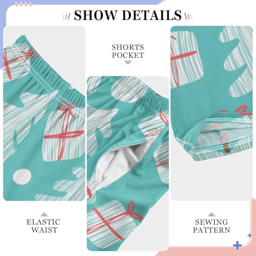 Boys' Pants Christmas Trees Gifts Hearts Long Bottoms Jogger Pants Elastic Waist Trousers with Pockets S-XL4