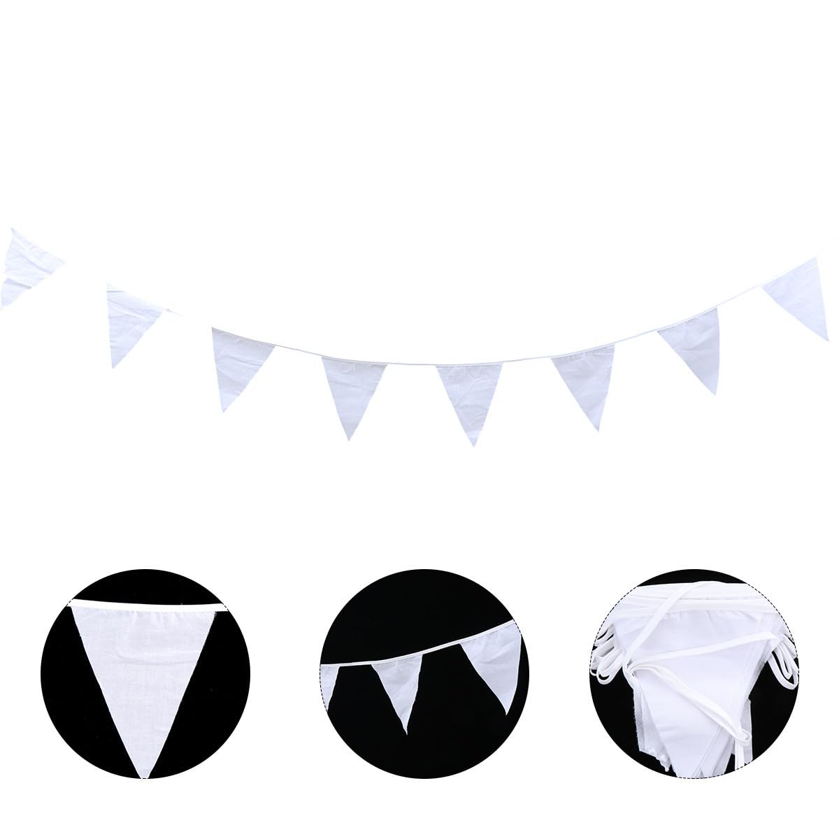 Abaodam 3pezzi Bandiere Triangolari Decorative Metri Per Feste Di Compleanno Matrimoni e Natale Bunting Festivo Per Interni Ed Esterni