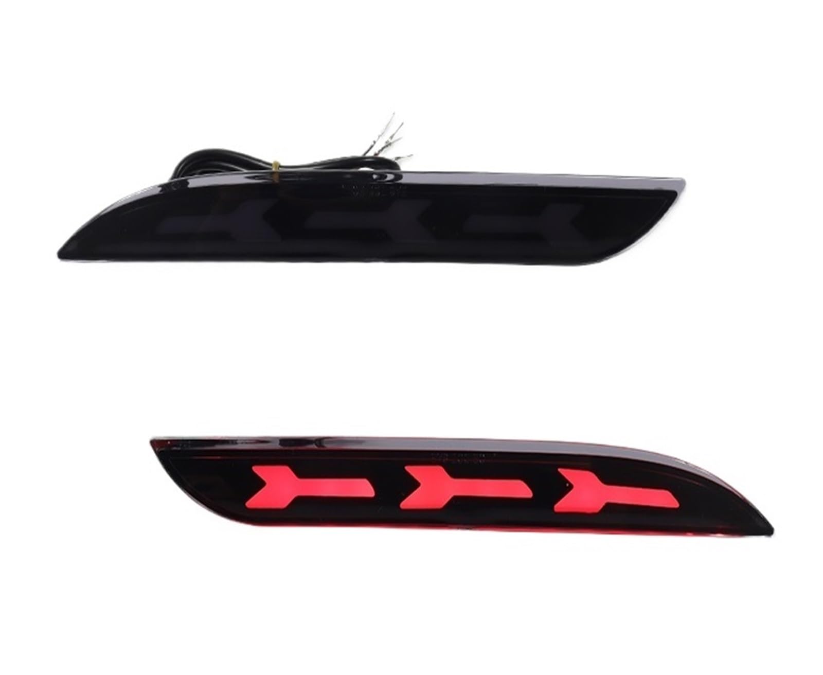 Conjunto piloto trasero coche Luz De Freno Coche, Reflector Parachoques Trasero LED Rojo Para, Función Como Luces Antiniebla Traseras, Intermitentes, Accesorios Repuesto, 2 Uds