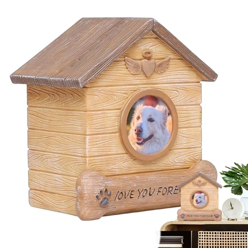 La Mejor Lista de Cajas de ceniza Top 10. 43 Genérico Urnas para Cenizas de Perros y Gatos, Caja para Cenizas de Mascotas con Forma de Casa, Urnas Conmemorativas con Foto de Mascota y Resina de Alta Calidad
