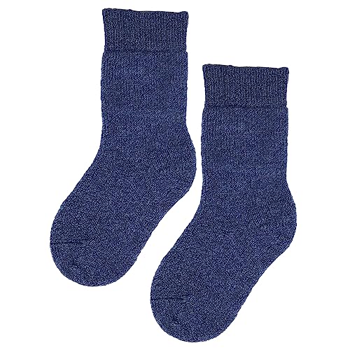 Kids Wool Socks: Pure Organic Virgin Wool Plush Socks for Girls and Boys, Size Baby – 8 Years