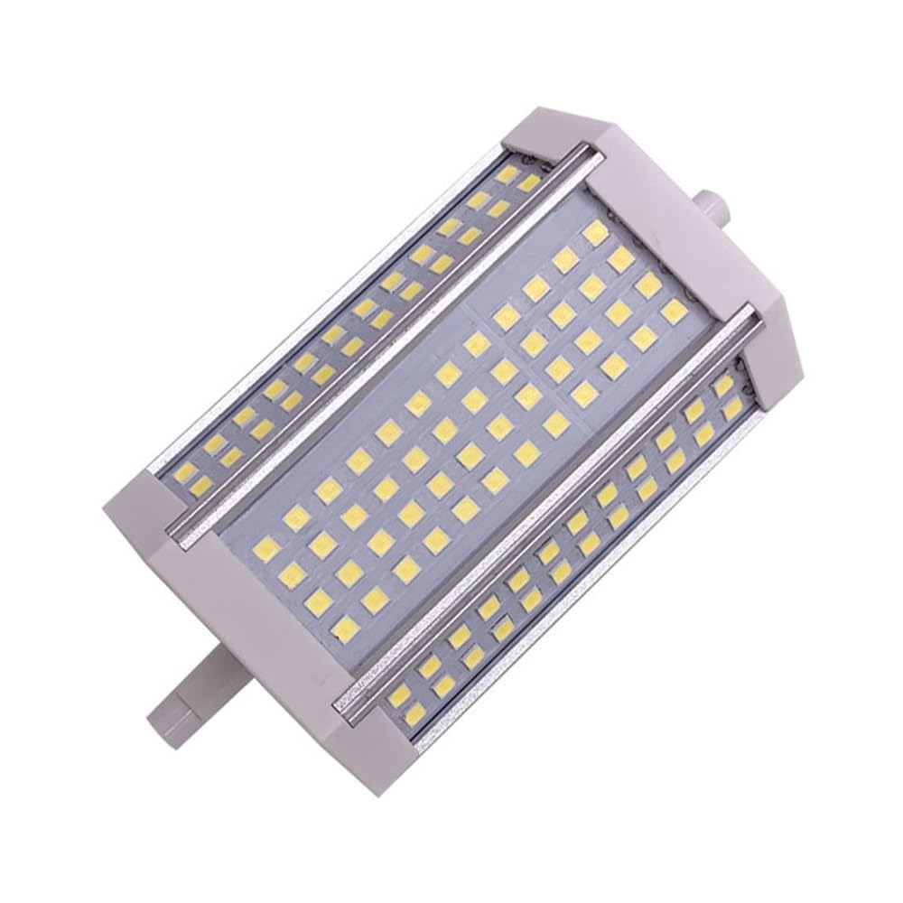 RZL Iluminación, Paquete de 4 lámparas LED tipo maíz R7s, CA 85-265 V, 30 W, 96-2835 SMD, 118 mm, lámparas LED R7s de aluminio(Cold white)