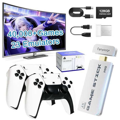 M15 Retro Game Stick Pro 2026, 4K HDMI Plug & Play Video Game Console, 40,000+ Classic Games, 23...