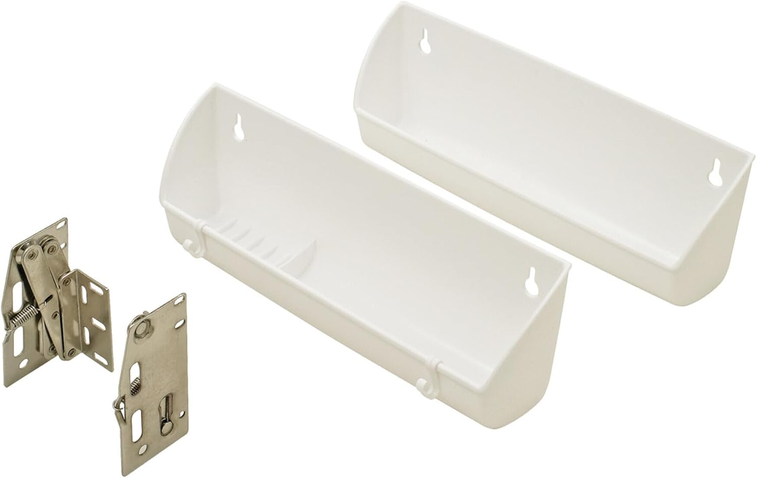 Brixwell QIJ3-001 Tip Out Tray Set, 14" Length x 3" Height x 2" Depth, White