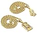 Jewel Town Mens Gold Two Piece Jesus & Prayer Hand Set Pendant Hip Hop 24