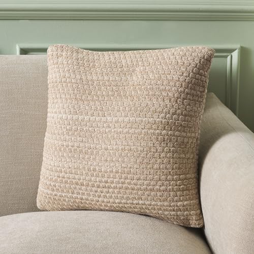 Almohada de algodón 45.7 cm x 45.7 cm tradicional beige miniatura 2