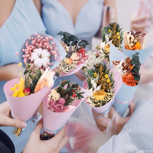 8 paquetes mini ramos de flores secas decorativos miniatura 6