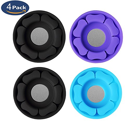 Earbud Case Holder Pack [4 Pack], Mairui Earphone Case Wrap Earbuds Nest Tangle-Free Silicone Magnetic Organzier #TOP4