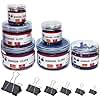 STOLCA 208 PCS Binder Clips Paper Clamps Assorted Sizes, Metal Paper Binder Clip, Black Binding Paperwork Clamp Bulk, Office Supplies for School Teachers