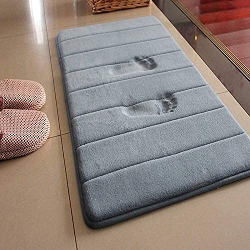 Alfombra de baño Cuarto de baño Alfombra Absorción de agua Alfombra Coral Corral Memoria de espuma Cuarto de baño Matera de cocina Piso de la puerta Baño Absorbente y estera antideslizante resistente