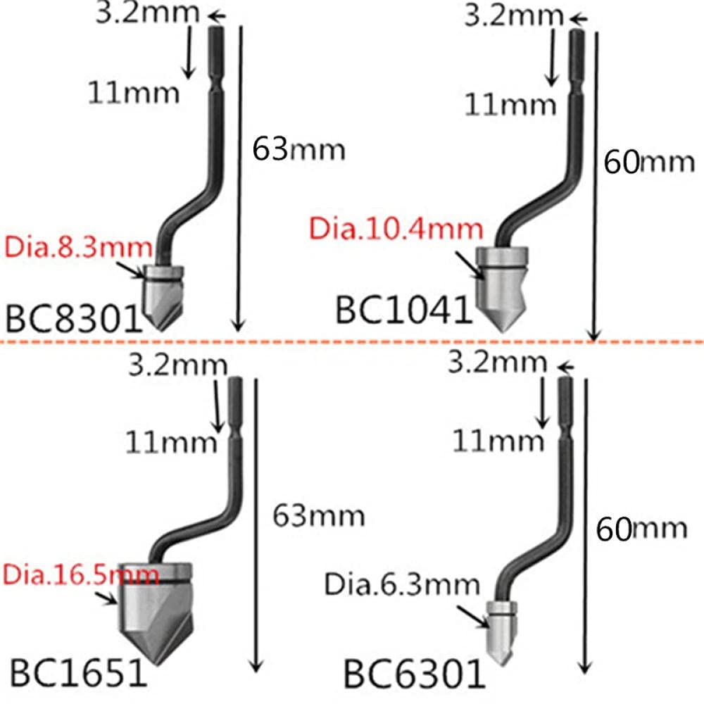 HSS6542 Outil De Chanfrein 63HRC Avec Lames BC1041 BC1651 - Ébavureur Manuel Pour Métal Et Plastique