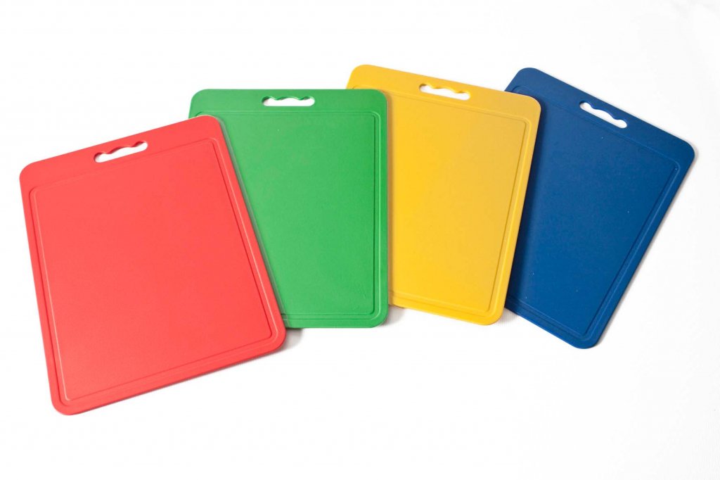 Fackelmann Chopping Board, Kitchen Helper, Cutting Board, Plastic, 40x30x0.5cm, Yellow