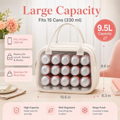 CAMTOP Quilted Lunch Tote Bag