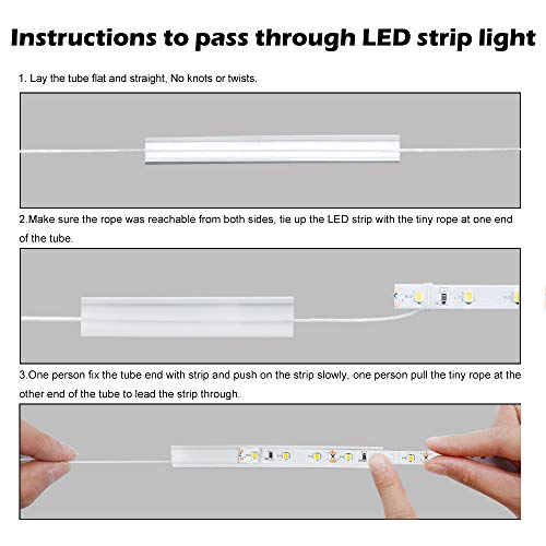 Birray 16.4Ft/5M Silicone Led Channel System, U Shape 5X13Mm Diy Led Neon Rope Light Ip67 Waterproof Tube For 10Mm Led Strip Lights Installation, For Indoor Outdoor Ambient Decor (Led Dot Visible) #TOP6