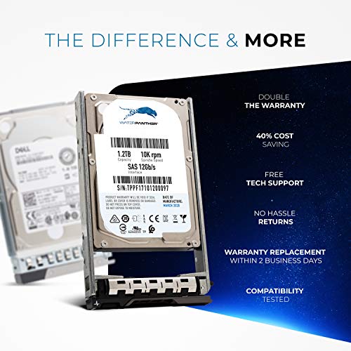 1.2TB 10K SAS 12Gb/s 2.5" HDD for Dell PowerEdge Servers | Enterprise Hard Drive in G13 Tray | Compatible with 400-AJPD R3H6D 400-AJPI WXPCX RWV5D 400-AJON V2KWT 89D42 9XNF6 400-AJQD 463-7475 FY96C