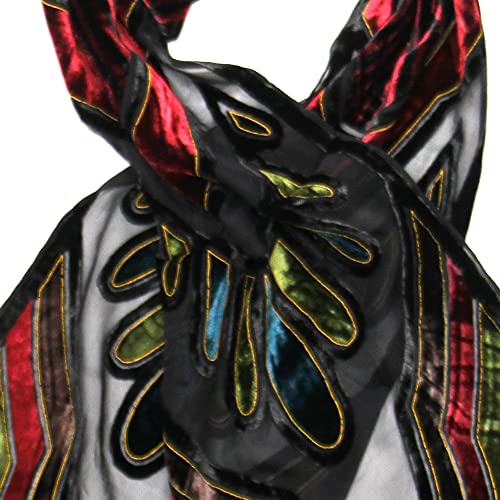 SERENITA Silk Velvet Burnout Elegant Classic Shawl Handmade Soft Lightweight Skinny Long Neck Scarf for Women3