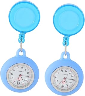 CALLARON 2pcs Watches for Clip on Watch Pocket Watch for Student Badge Watch Clip on Fob Watches for Clip-on Decorative Gi...