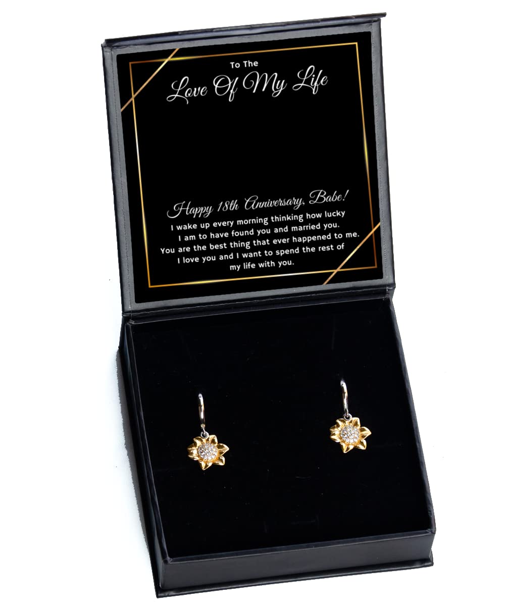 Earring Gifts for Wife, 18th for Wife, 18th Wedding, Wife Jewelry Gifts, Anniversary Present for Wife, Love of My Life - SE18