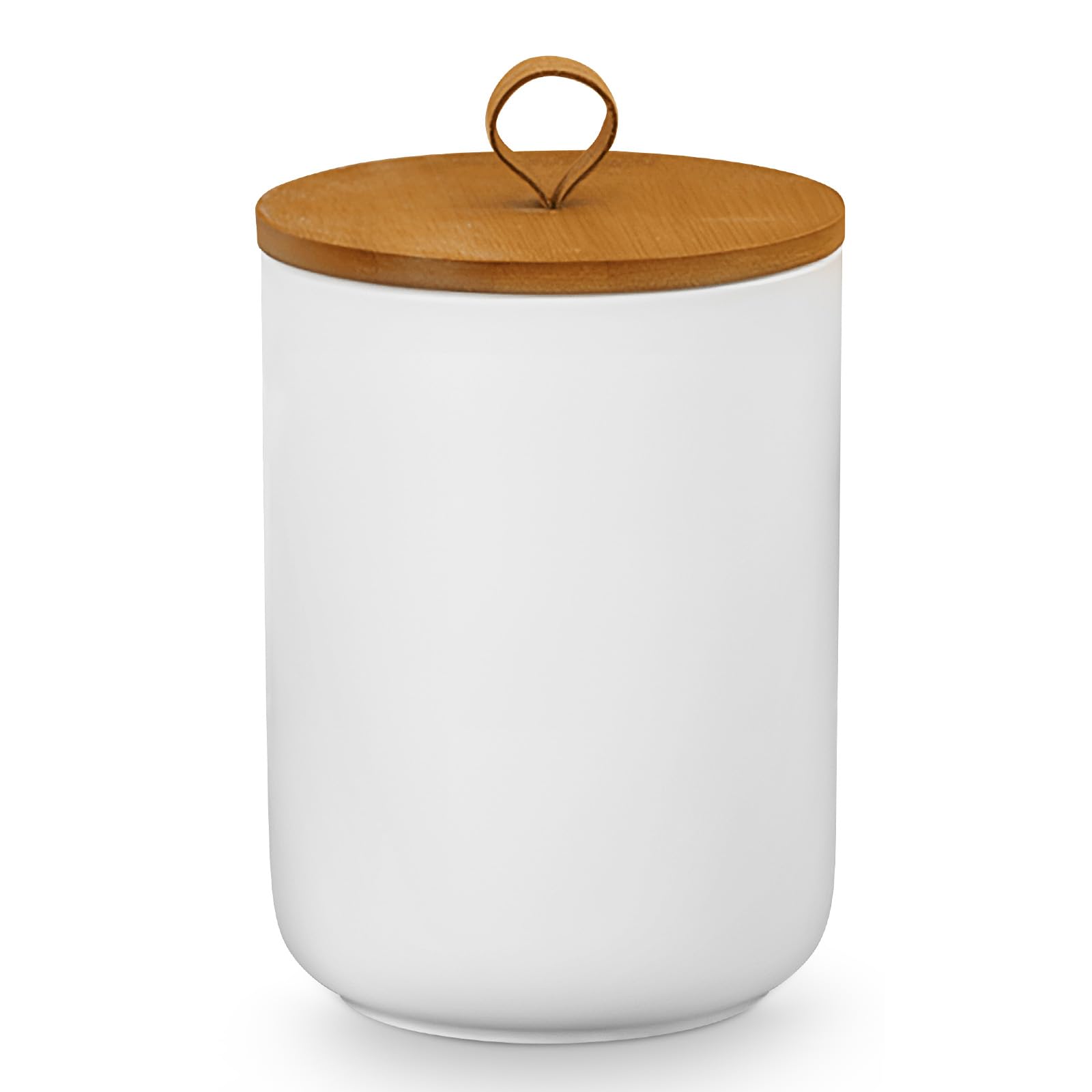 YYW Ceramic Food Storage Jars with Airtight Bamboo Lids for the Kitchen Counter – Ideal for Storing Ground Coffee, Tea, Herbs, Grains, Sugar and Salt(Medium) — image 1