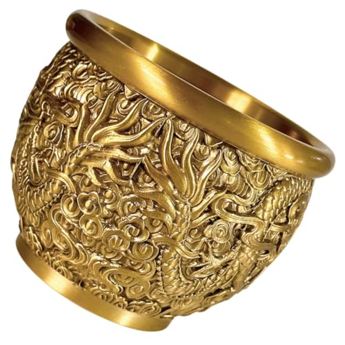 Cuenco de latón dorado CRAFTHROU un regalo artístico ideal para despacho 2