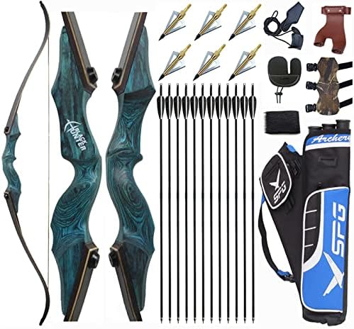 Vogbel 60″ Archery Bow and Arrows Set for Adults Black Hunter Takedown Recurve Bow Survival Bow Hunting Longbow Bamboo Core Limbs for Right Handed Shooters Target Shooting Practice Vogbel 60″ Archery Bow and Arrows Set for Adults Black Hunter Takedown Recurve Bow Survival Bow Hunting Longbow Bamboo Core Limbs for Right Handed Shooters Target Shooting Practice