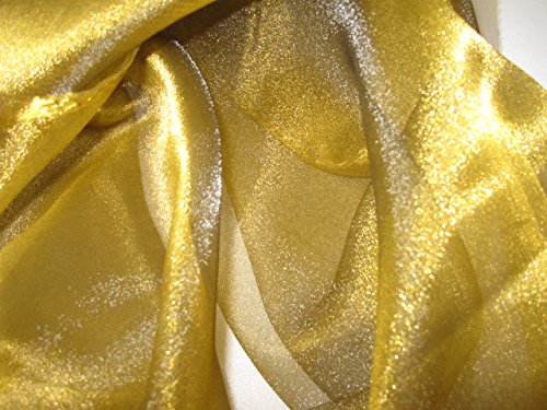 Organza-Stoff Mc-Stoff CRYSTAL Organza Stoff GOLD Meterware