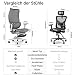 JOYFLY Bürostuhl mit Fußstütze, Ergonomisch, Büro-Liegestuhl mit Verstellbarer Sitz, Chefsessel...