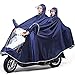 Unisexe Double Bike Wind Jacket Respirant Mirror Cover Cape pour Hommes Femmes Vélo Vélo Scooter Extérieur Moto/Scooter Vélo Veste Poncho Imperméable Cape, Bleu, 4XL (Marine 4XL)