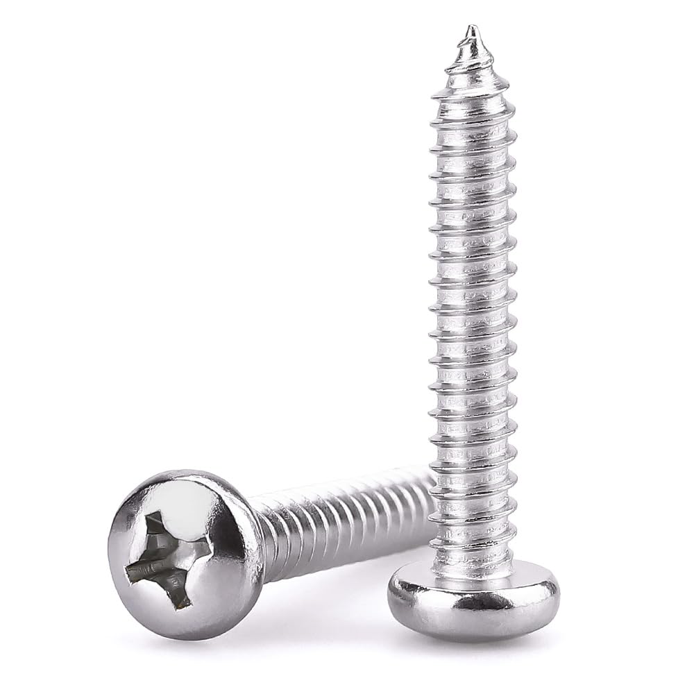 Stainless Steel Sheet Metal Screws - 50 Pack -13