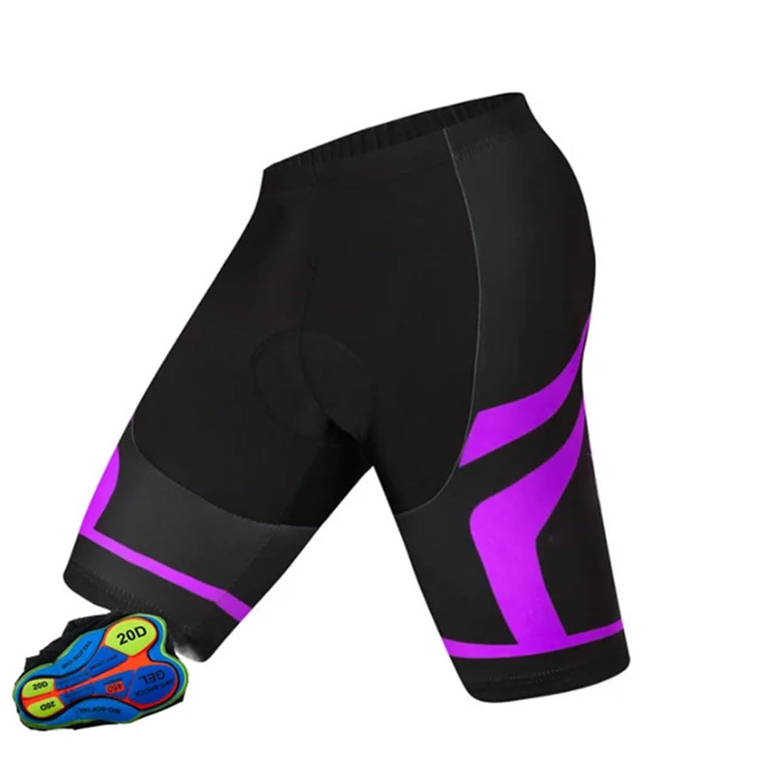 2 Pezzi Pantaloncini da Ciclismo con Bretelle, Mountain Bike, Traspiranti, Uomo, Imbottitura in Gel 20D, Pantaloni, Intimo per Ciclismo