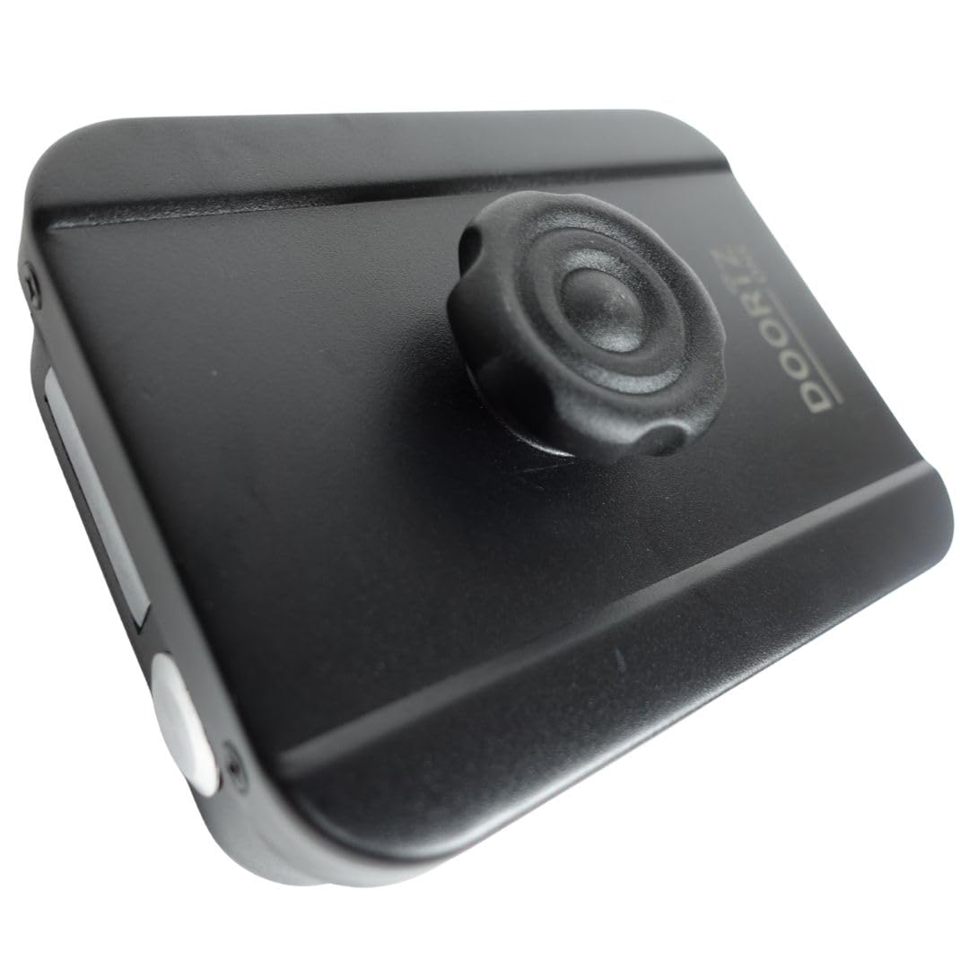 Cerradura invisible de seguridad de acero con mandos | Cerrojo inteligente antirrobo y antiokupas para puerta exterior e interior | Entrada USB-C y pilas Procell - DOORIZ ONE (Negro, 2mandos)