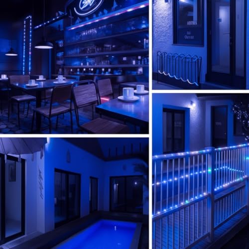 Image of V.E.S.P.A SMD LED Strip Lights Waterproof Lighting for Home Wall Decor & Interior Decoration | Perfect for Diwali Lighting | | Wedding | Events | Strip Lights | (Blue, 21 Meter)