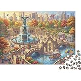 Central Park, Nueva York Puzzle 1000 Piezas Adultos Y Niños,Rompecabezas,Premium,Cartón,14 Años+,Deco Pared,Regalo Ideal,Anti-estrés,Relax,Desafío,Reto,Educativo 52x38cm