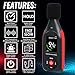 Decibel Meter Data Logger Sound Level Logger Noise Monitor with Data Recording, 31,000 Data, Graph Printing, MAX, Data Hold, 3-Color Light Alarm for Home, Office, Classroom, Industrial Use (30-130dB)
