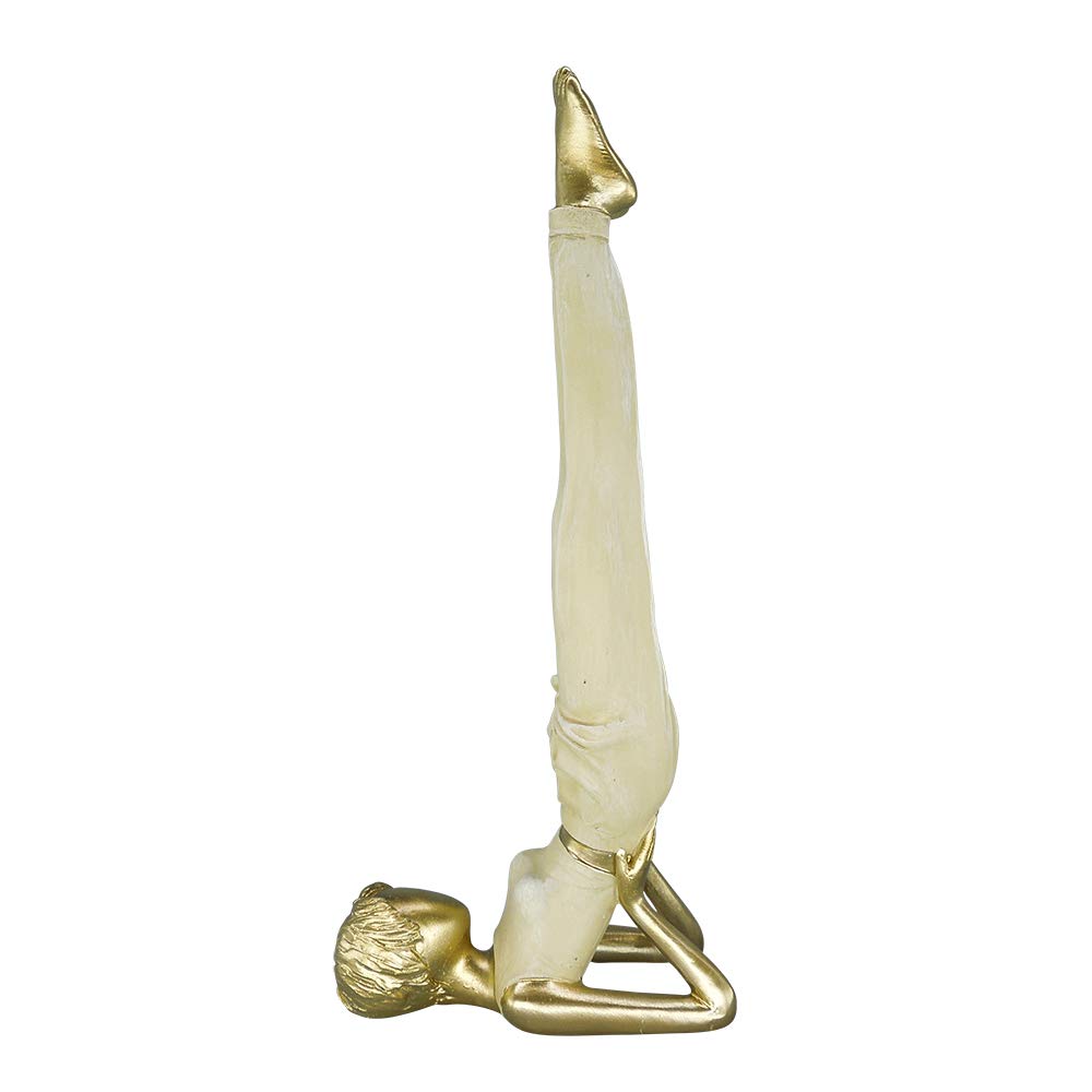 Artgenius Art Abstract Yoga Figurine Statue,Home Decorative Girl Yoga Scuplture (Head Stand Pose)